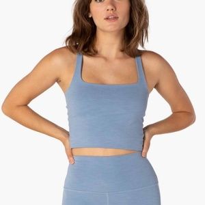 Beyond yoga Rib Square Neck Cropped Tank
